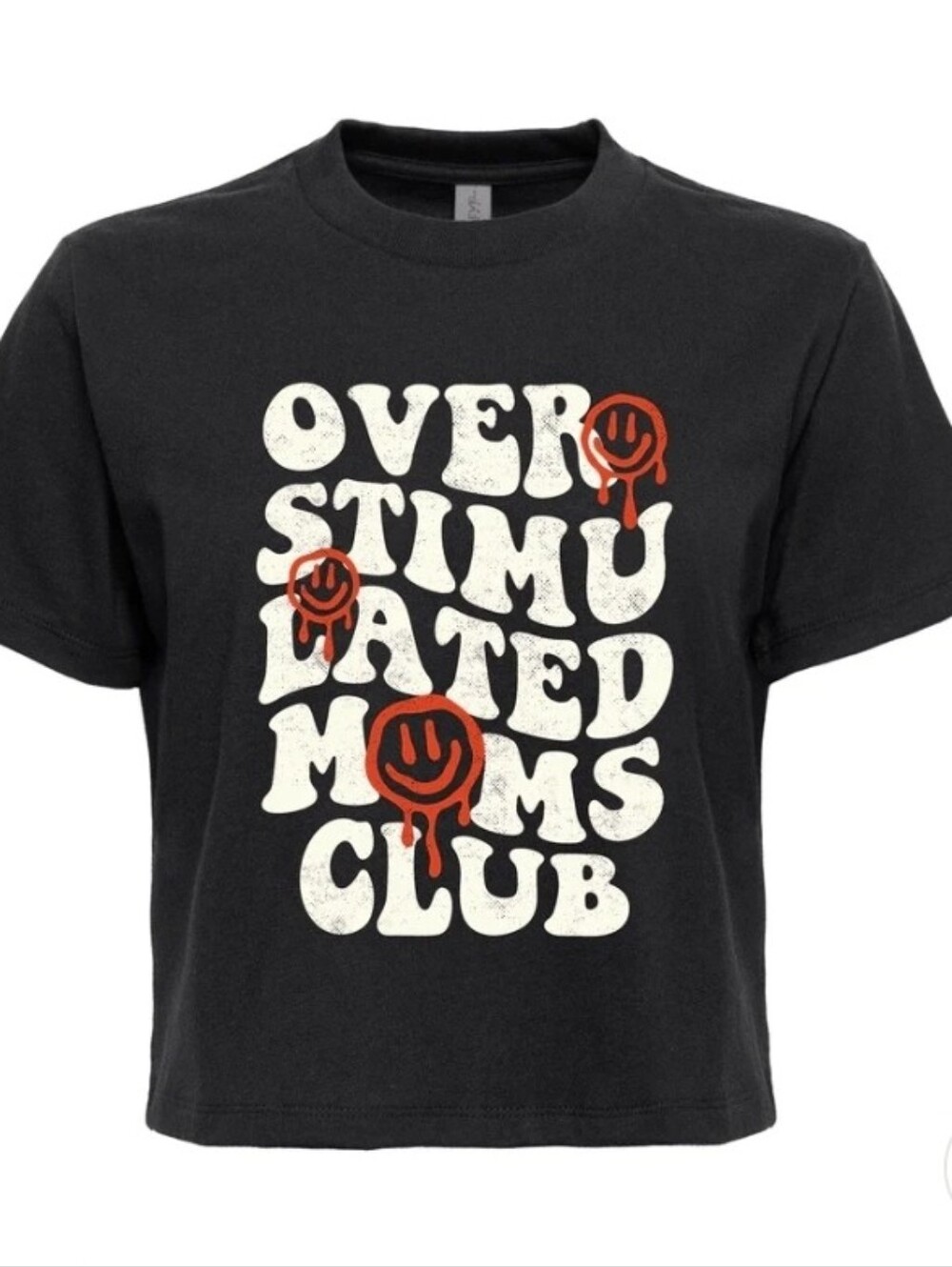 Overstimulated Moms Club Crop Tee
